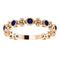 Chatham Created Blue Sapphire Beaded Ring, 14k Rose Gold