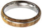 Olive Wood, Titanium Pinstripe 6mm Comfort Fit Titanium Wedding Band, Size 13.5