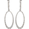 Diamond Oval Silhouette Earrings, 14k White Gold (1 1/4 Ctw, Color H-I, Clarity I1)