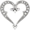 14k White Gold Heart Pendant Slide (GH Color, I1 Clarity, 1/5 Cttw)