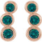 Chatham Created Alexandrite Three-Stone Ear Climbers, 14k Rose Gold