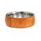 Bamboo Wood 8mm Comfort Fit Titanium Wedding Band, Size 13