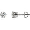 cubic zirconia Stud Earrings, Rhodium-Plated 14k White Gold