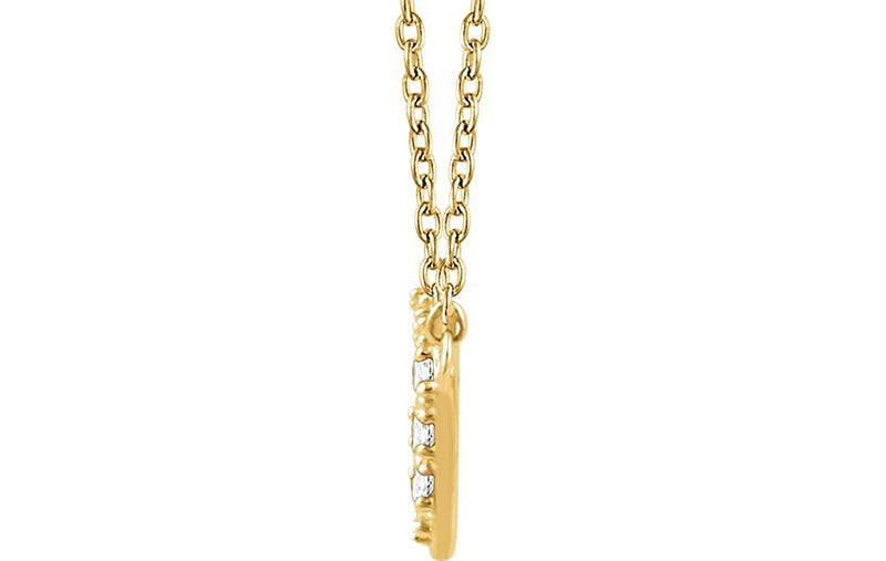 Diamond Square Bar Pendant Necklace in 14k Yellow Gold, 18" (1/6 Cttw)