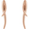 Freeform Drop Earrings, 14k Rose Gold