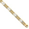 Men's Two-Tone 14k Yellow and White Gold 12.5mm Link Bracelet, 8.5"