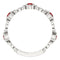 Chatham Created Ruby and Diamond Vintage-Style Ring, Rhodium-Plated Sterling Silver, Size 6.25
