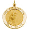 14k Yellow Gold Round Pope Benedict Medal (18.5 MM)