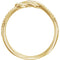 Diamond Knot Comfort-Fit Ring, 14k Yellow Gold (1/5 Ctw, Color G-H, Clarity I1 ), Size 7
