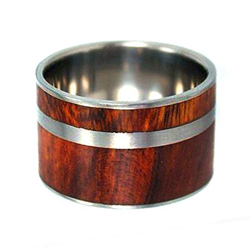 Ironwood with Ring Armor 9mm Comfort Fit Titanium Wedding Band, Size 13