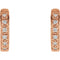 Diamond Hoop Earrings, 14k Rose Gold (1/10 Ctw, Color GH, Clarity SI1)