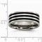 Grey Titanium, Black IP 8mm Wedding Band, Size 9.5