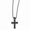 Edward Mirell Black Titanium Cross Pendant Necklace, 20"