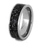 Meteorite in Black Stardust 8mm Titanium Comfort-Fit Wedding Ring