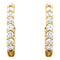 Diamond Inside-Outside Hoop Earrings, 14k Yellow Gold (1 Ctw, Color G-H, Clarity I1)