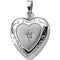 Sterling Silver Diamond Heart Locket (GI Color, I3 Clarity)