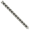 Men's Brushed and Polished Stainless Steel Black IP-Plated Bracelet, 8.75"