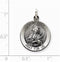 Sterling Silver Antiqued Saint Lucy Medal (25X18MM)