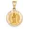 14k Yellow Gold St. Patrick Medal Pendant (17X15MM)