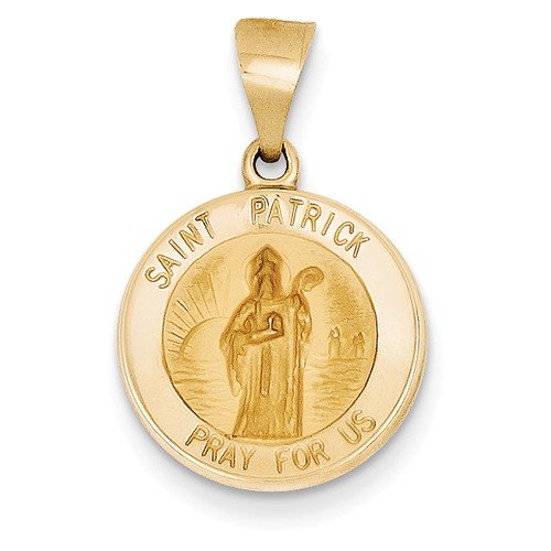 14k Yellow Gold St. Patrick Medal Pendant (17X15MM)
