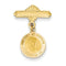 14k Yellow Gold Our Lady of Sorrows Medal Pin (26X18MM)