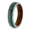 The Men's Jewelry Store (Unisex Jewelry) Gibeon Meteorite, Malachite, Titanium 5.5mm Comfort-Fit Ironwood Sleeve Band