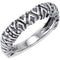 Raised Tribal Pattern 4.5mm Stackable Sterling Silver Ring, Size 7