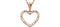 Diamond Heart 14k Rose Gold Pendant Necklace, 18" (1/2 Cttw)