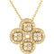 Diamond Clover Necklace, 14k Yellow Gold, 18" (0.5 Ctw, G-H Color, I1 Clarity)