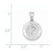 Rhodium-Plated 14k White Gold St. Christopher Medal Pendant (17X15MM)