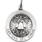 Sterling Silver Round Caridad del Cobre Medal Necklace, 18" (18.25 MM)