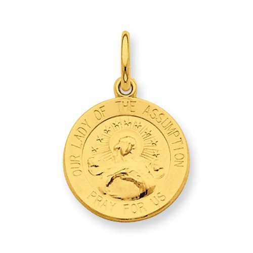 Sterling Silver and 24k Gold -plated Our Lady of the Assumption Medal