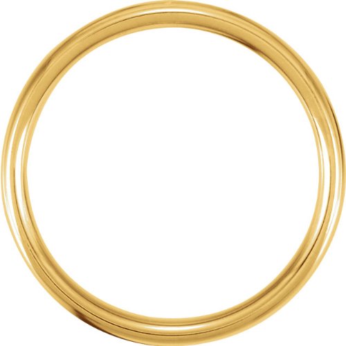 7.5mm 14k Yellow Gold Euro-Style Light Comfort-Fit Band, Sizes 4 to 14