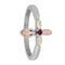 Created Ruby Cross Ring, Sterling Silver, 12k Green and Rose Gold Black Hills Gold Motif