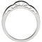 Cut-Out Paisley 3mm Stackable Rhodium-Plated 14k White Gold Ring, Size 9