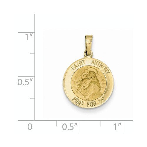 14k Yellow Gold Saint Anthony Medal Charm (24X15 MM)