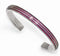 Titanium, Pink Anodized Grooved .15 Ct Pink Sapphire 7mm Cuff Bracelet