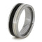 Ziricote Wood 10k White Gold, Ziricote Wood 8mm Comfort-Fit Titanium Wedding Band