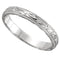 Hand-Engraved Slim-Profile 3mm 14k White Gold Band