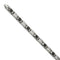 Men's Polished Stainless Steel 8mm Black Carbon Fiber Inlay Bracelet, 8.75"