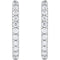 Diamond Inside-Outside Hoop Earrings, Rhodium-Plated 18k White Gold (3 Ctw, Color G-H, Clarity SI1)