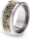 Mossy Oak Duck Blind Camo 10mm Comfort-Fit Titanium Ring, Size 7.5