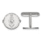 Rhodium-Plated Sterling Silver University Of Miami Crest Cuff Links, 15MM