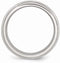 Men's Classic Brushed Stainless Steel, Ridged Edge 8mm Comfort-Fit Flat Band, Size 13