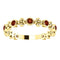 Genuine Mozambique Garnet Beaded Ring, 14k Yellow Gold, Size 7