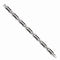 Men's Cable Squared Collection Gray Titanium 10mm Two Row Fold Over Cable Link Bracelet, 8.25"