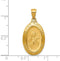 14k Yellow Gold St. Theresa Oval Medal Pendant