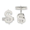 Sterling Silver Toggle Back Money Sign Cuff Links