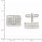 Sterling Silver Line Textured of Square Cuff Links, 18MM