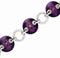 Black Ti, Sterling Silver Anodized Pink and Purple 21mm Link Bracelet, 8"